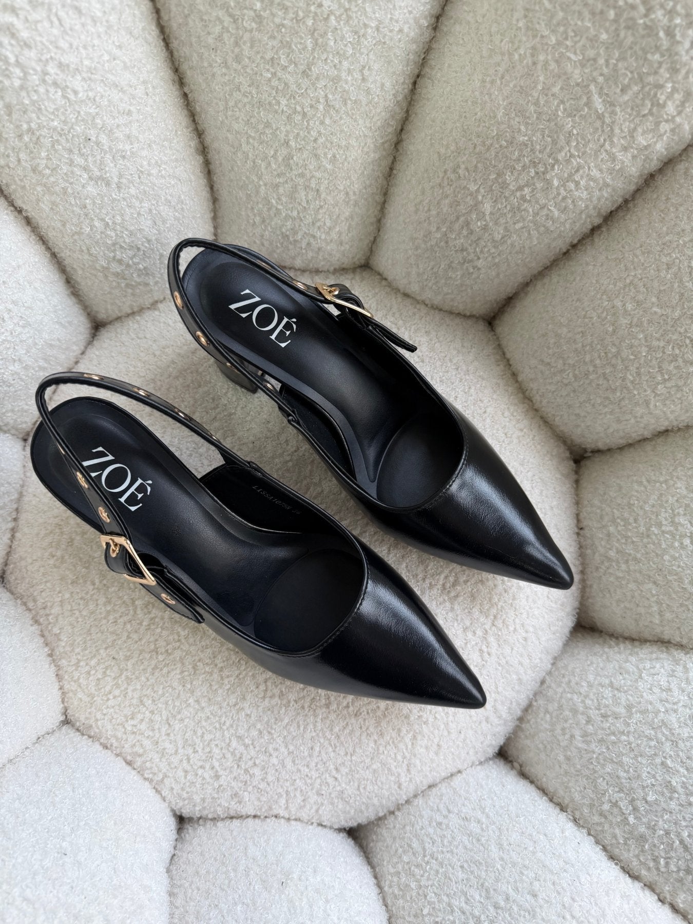 Tacones Negro 15002 Hebilla Slingback Ejecutivo Zoé Brand Costa Rica