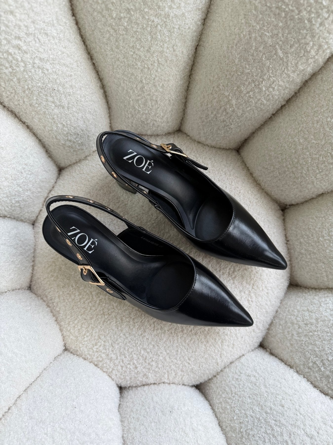 Tacones Negro 15002 Hebilla Slingback Ejecutivo Zoé Brand Costa Rica