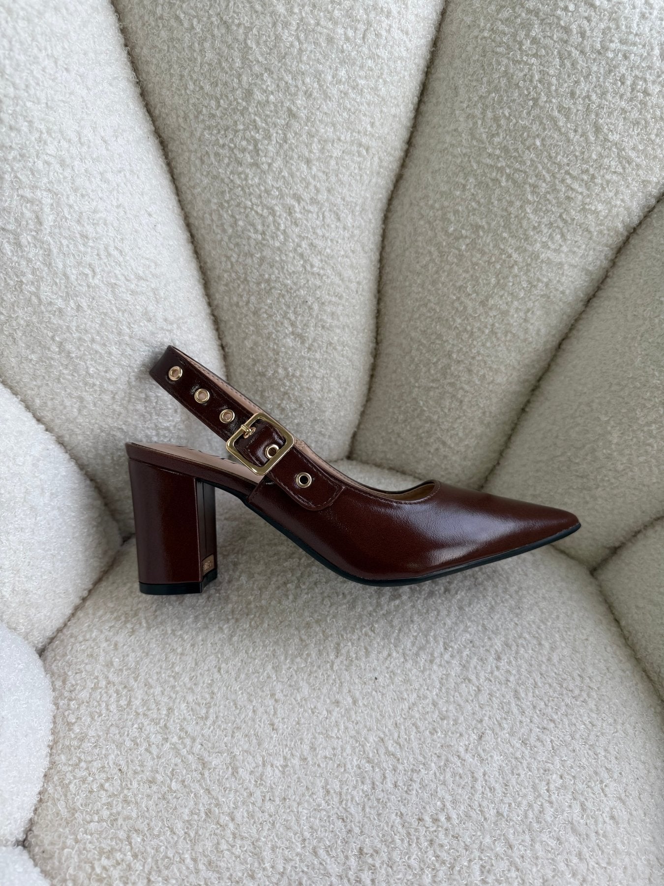 Tacones Café 15003 Hebilla Slingback Ejecutivo Zoé Brand Costa Rica