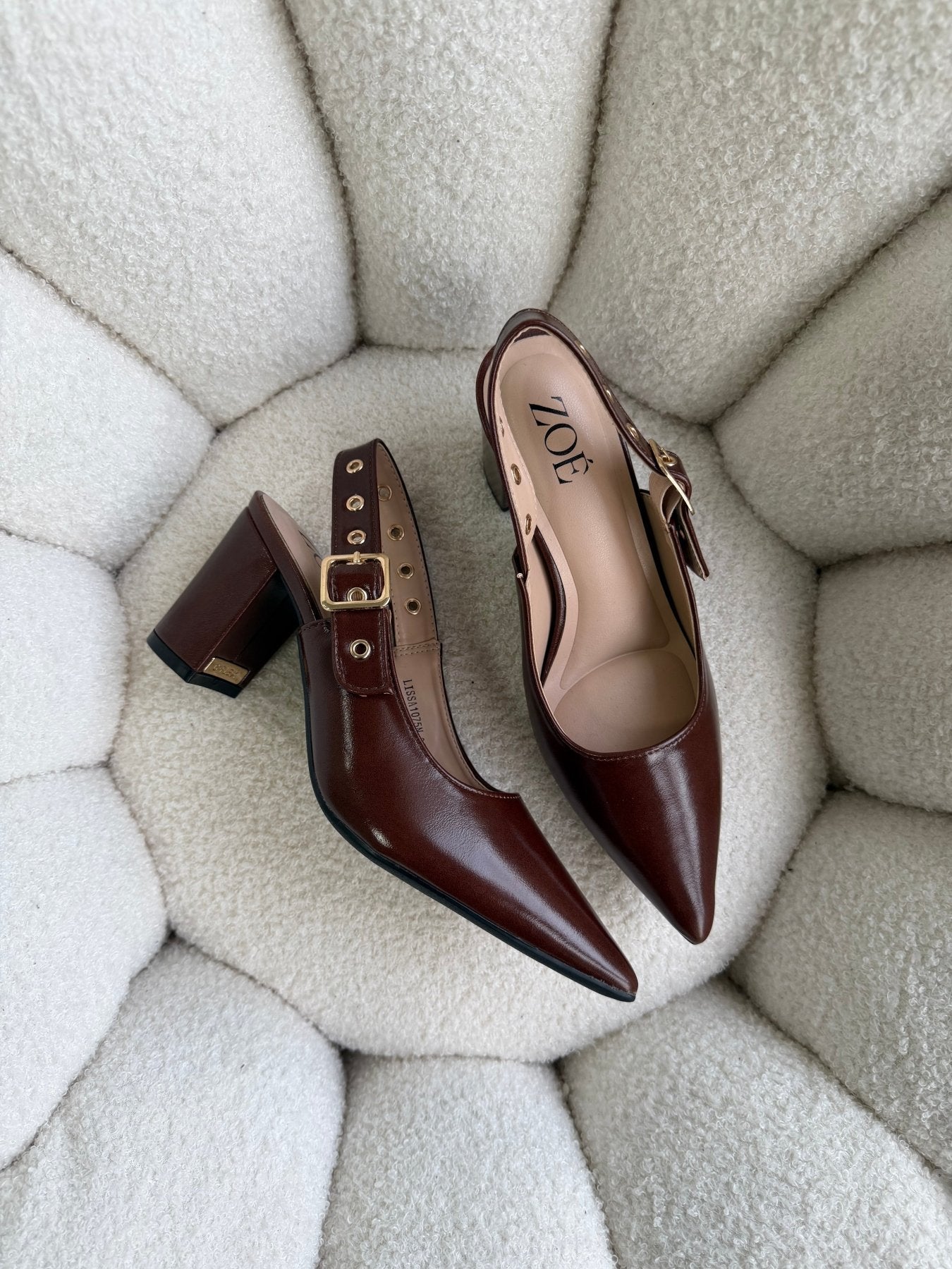 Tacones Café 15003 Hebilla Slingback Ejecutivo Zoé Brand Costa Rica