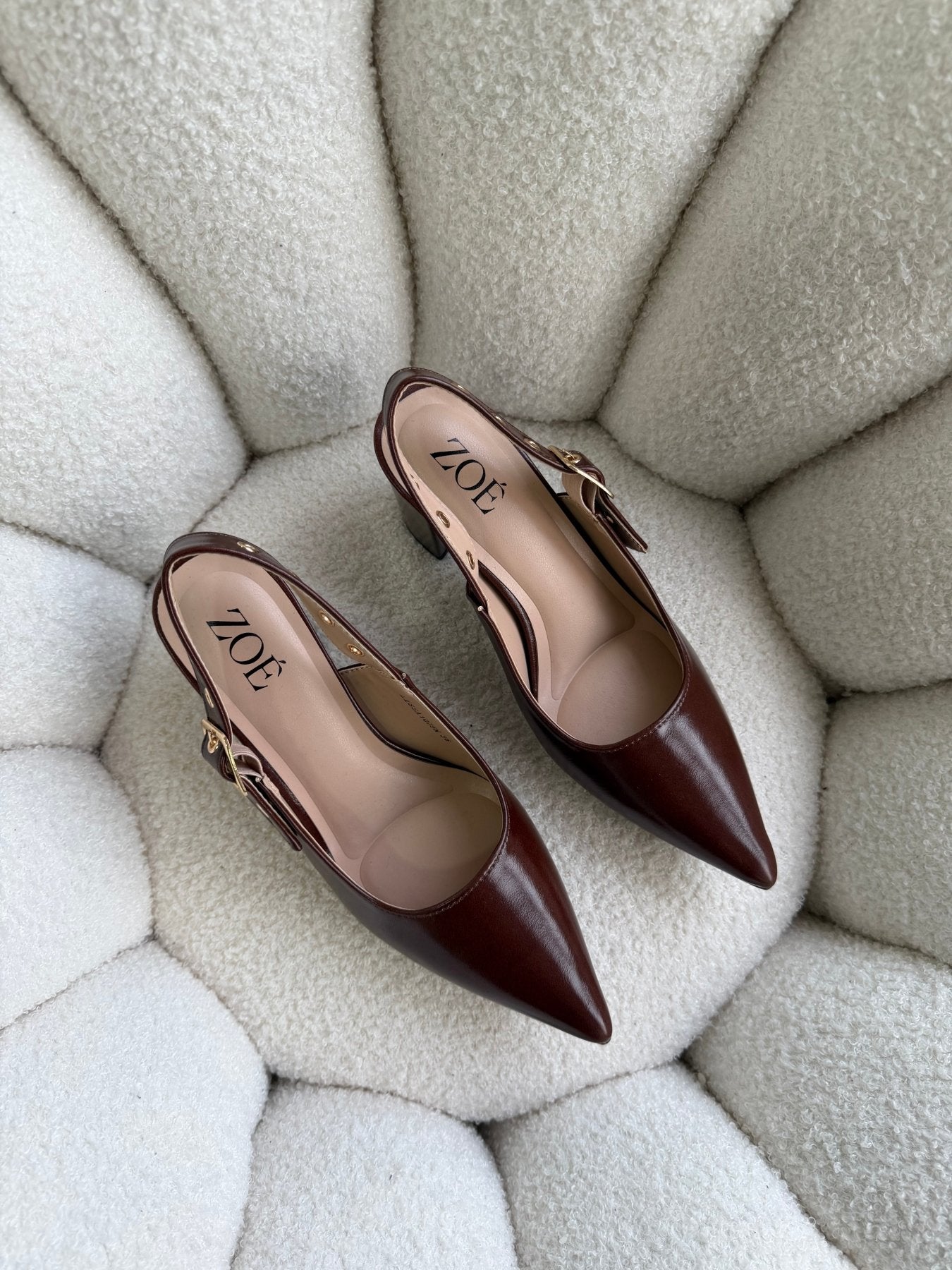 Tacones Café 15003 Hebilla Slingback Ejecutivo Zoé Brand Costa Rica