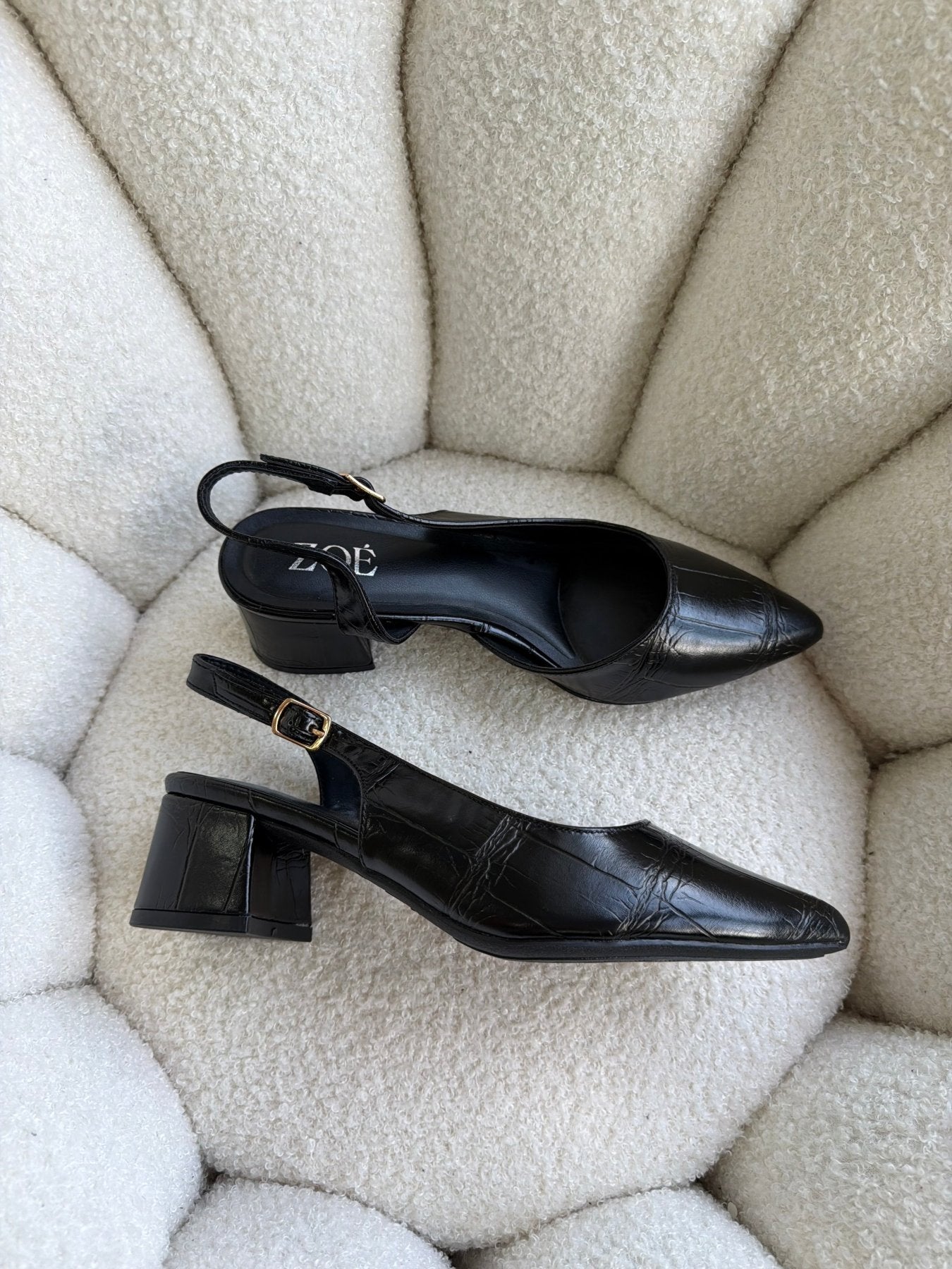 Tacones Negro 15007 Hebilla Slingback Animal Print Ejecutivo Zoé Brand Costa Rica
