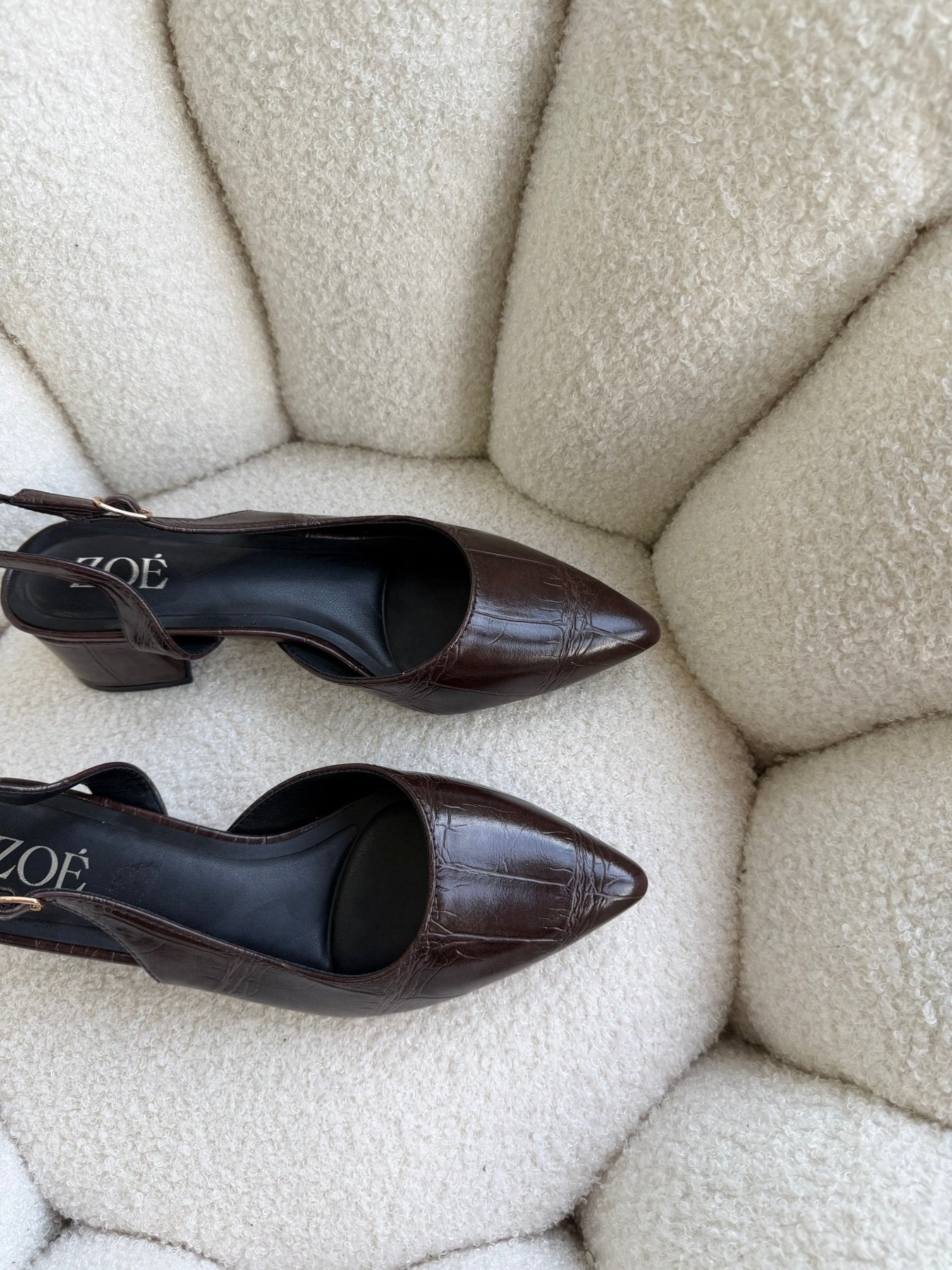 Tacones Café 15009 Hebilla Slingback Animal Print Ejecutivo Zoé Brand Costa Rica