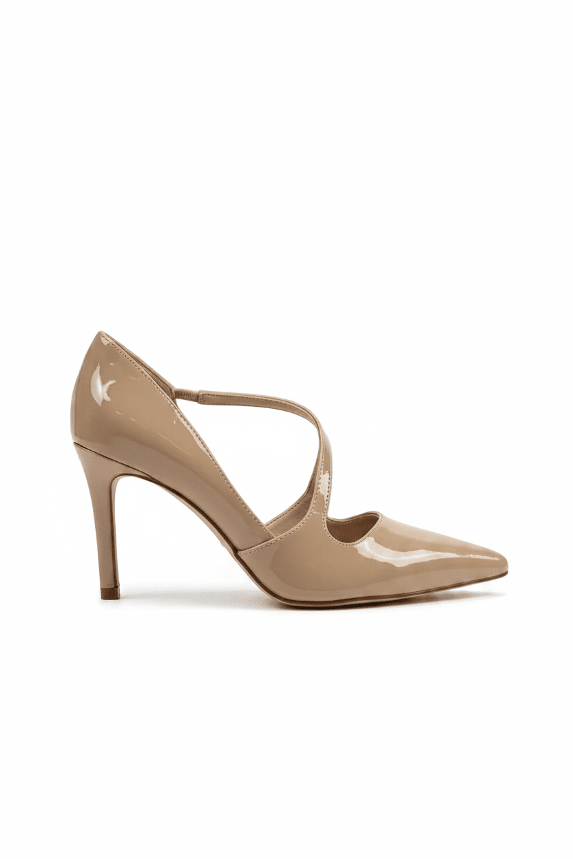 Tacones Nude Charol 15010 Stiletos Slingback Ejecutivo Zoé Brand Costa Rica