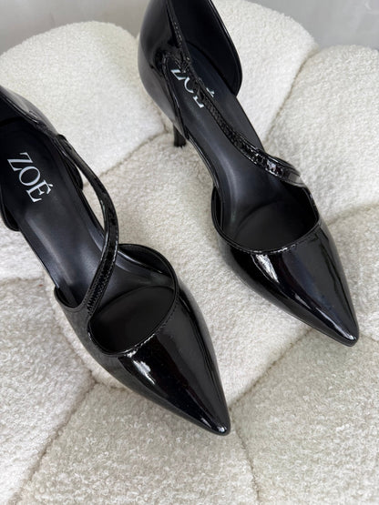 Tacones Negro Charol 15011 Slingback Ejecutivo Zoé Brand Costa Rica