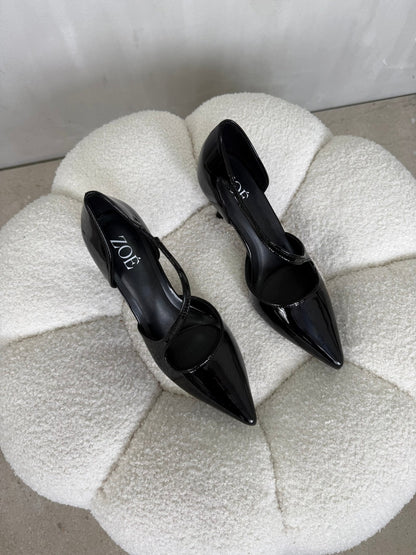Tacones Negro Charol 15011 Slingback Ejecutivo Zoé Brand Costa Rica
