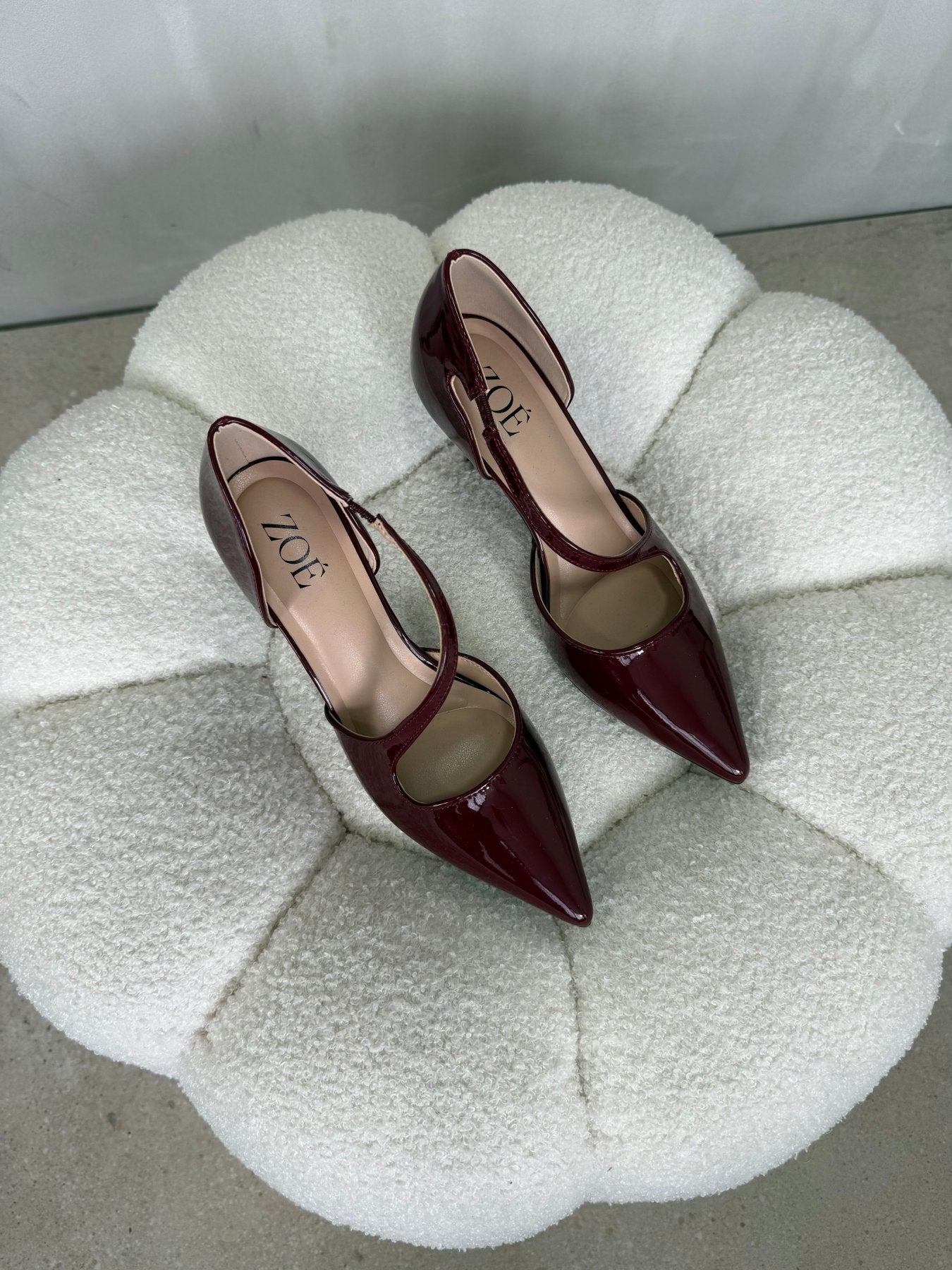 Tacones Burdeos Charol 15012 Stiletos Ejecutivo Zoé Brand Costa Rica
