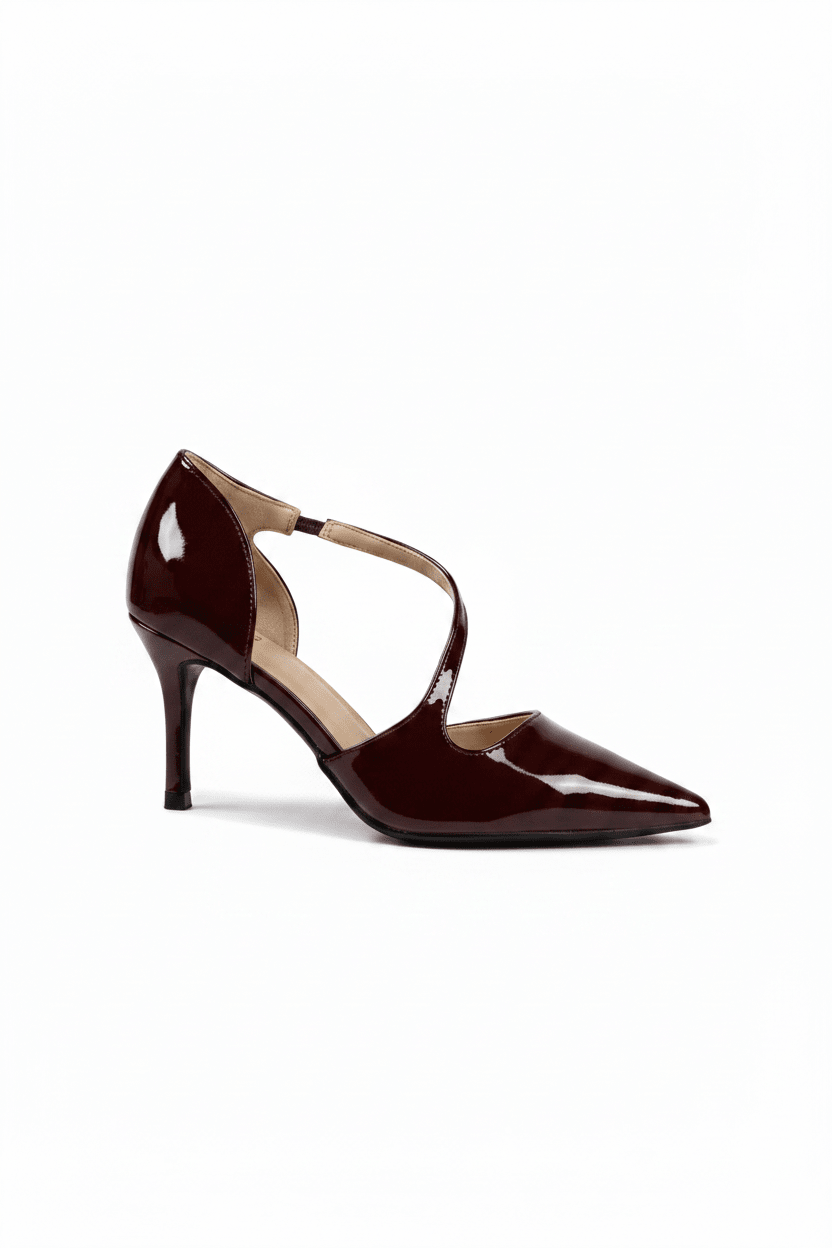 Tacones Burdeos Charol 15012 Stiletos Ejecutivo Zoé Brand Costa Rica