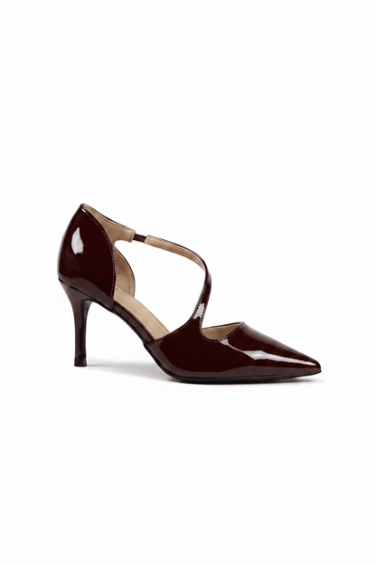 Tacones Burdeos Charol 15012 Stiletos Ejecutivo Zoé Brand Costa Rica