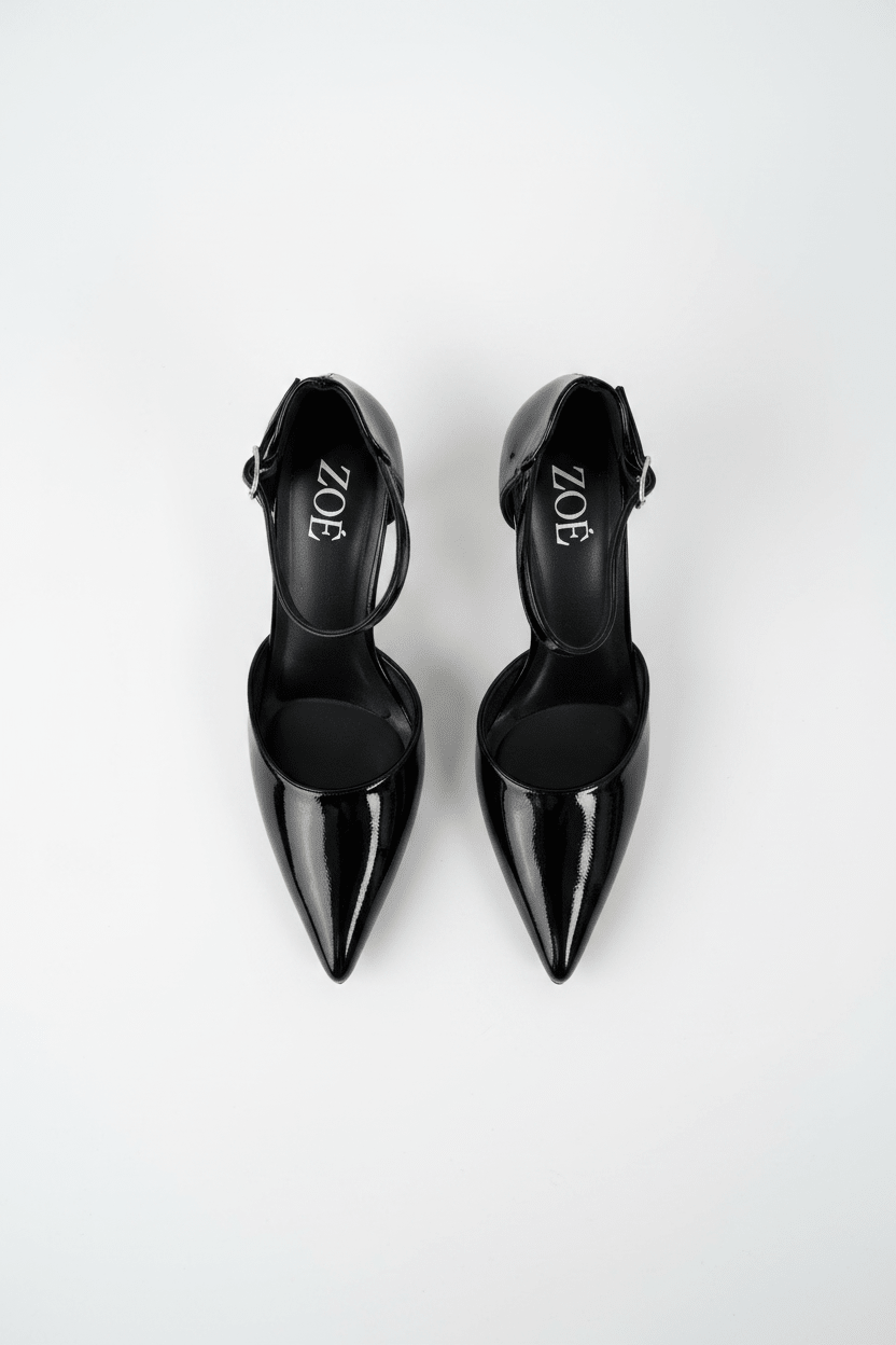 Tacones Negro Charol 15013 Stiletos Ejecutivo Zoé Brand Costa Rica