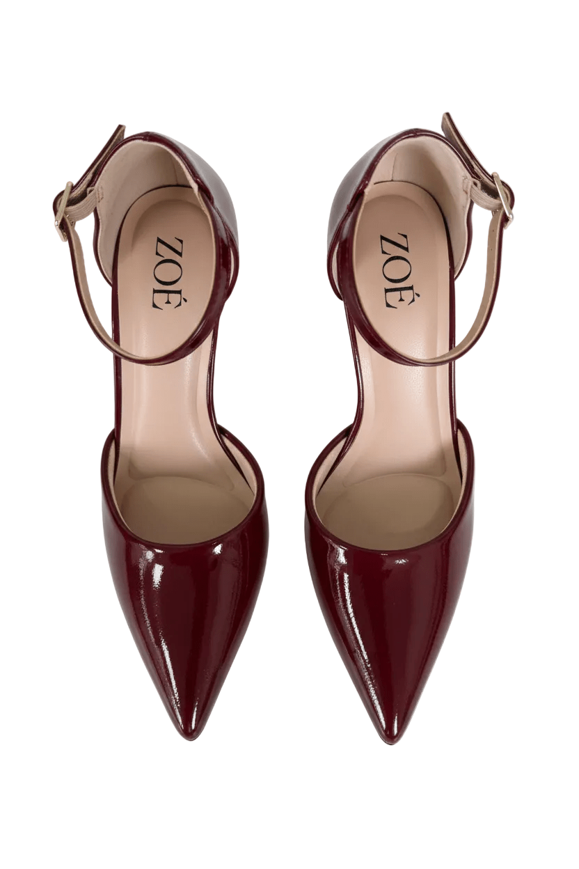 Tacones Burdeos Charol 15014 Hebilla Stiletos Ejecutivo Zoé Brand Costa Rica