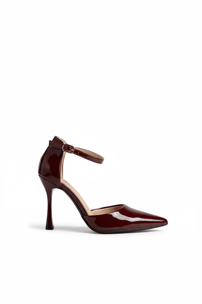 Tacones Burdeos Charol 15014 Hebilla Stiletos Ejecutivo Zoé Brand Costa Rica