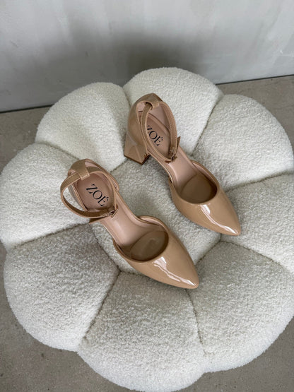 Tacones Nude Charol 15016 Hebilla Ejecutivo Zoé Brand Costa Rica