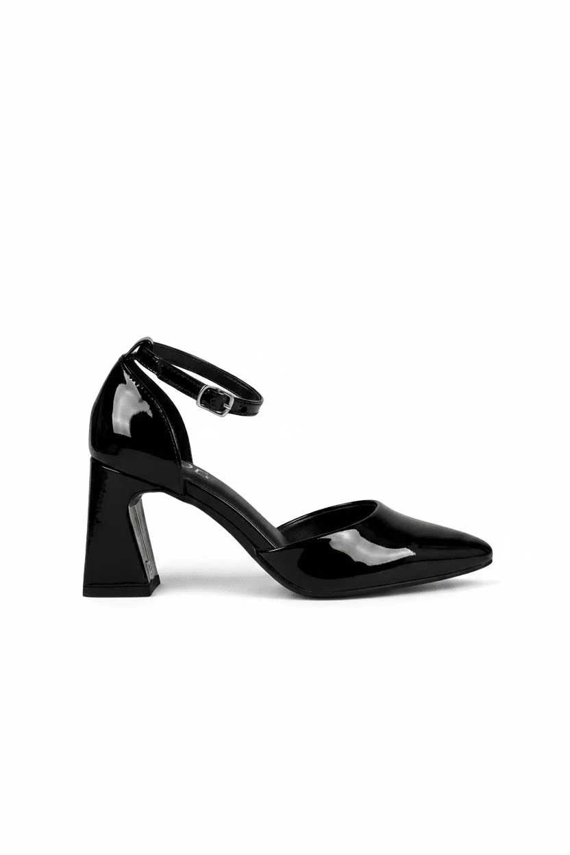 Tacones Negro Charol 15017 Hebilla Ejecutivo Zoé Brand Costa Rica