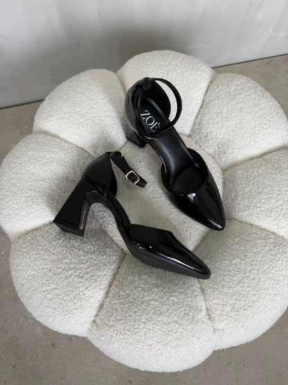 Tacones Negro Charol 15017 Hebilla Ejecutivo Zoé Brand Costa Rica