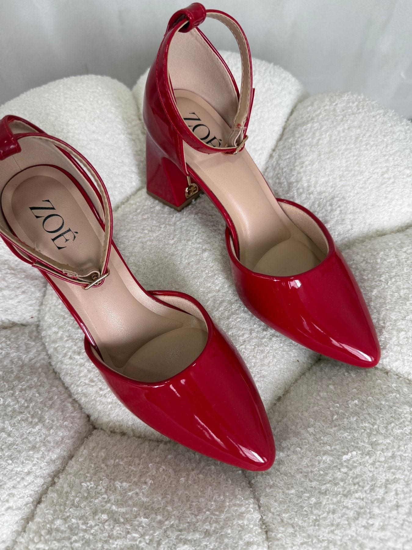 Tacones Rojo Charol 15018 Hebilla Ejecutivo Zoé Brand Costa Rica