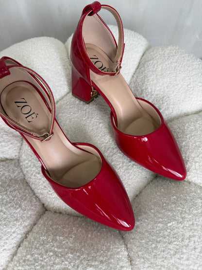 Tacones Rojo Charol 15018 Hebilla Ejecutivo Zoé Brand Costa Rica
