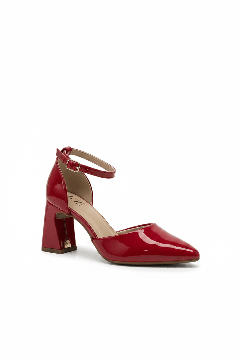 Tacones Rojo Charol 15018 Hebilla Ejecutivo Zoé Brand Costa Rica