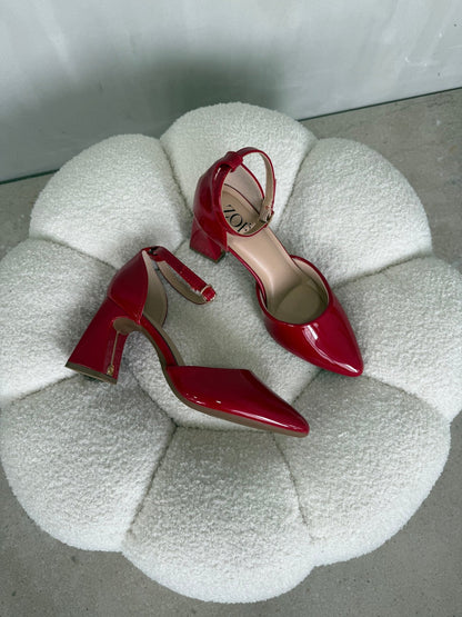 Tacones Rojo Charol 15018 Hebilla Ejecutivo Zoé Brand Costa Rica