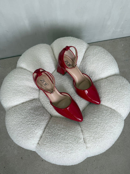 Tacones Rojo Charol 15018 Hebilla Ejecutivo Zoé Brand Costa Rica