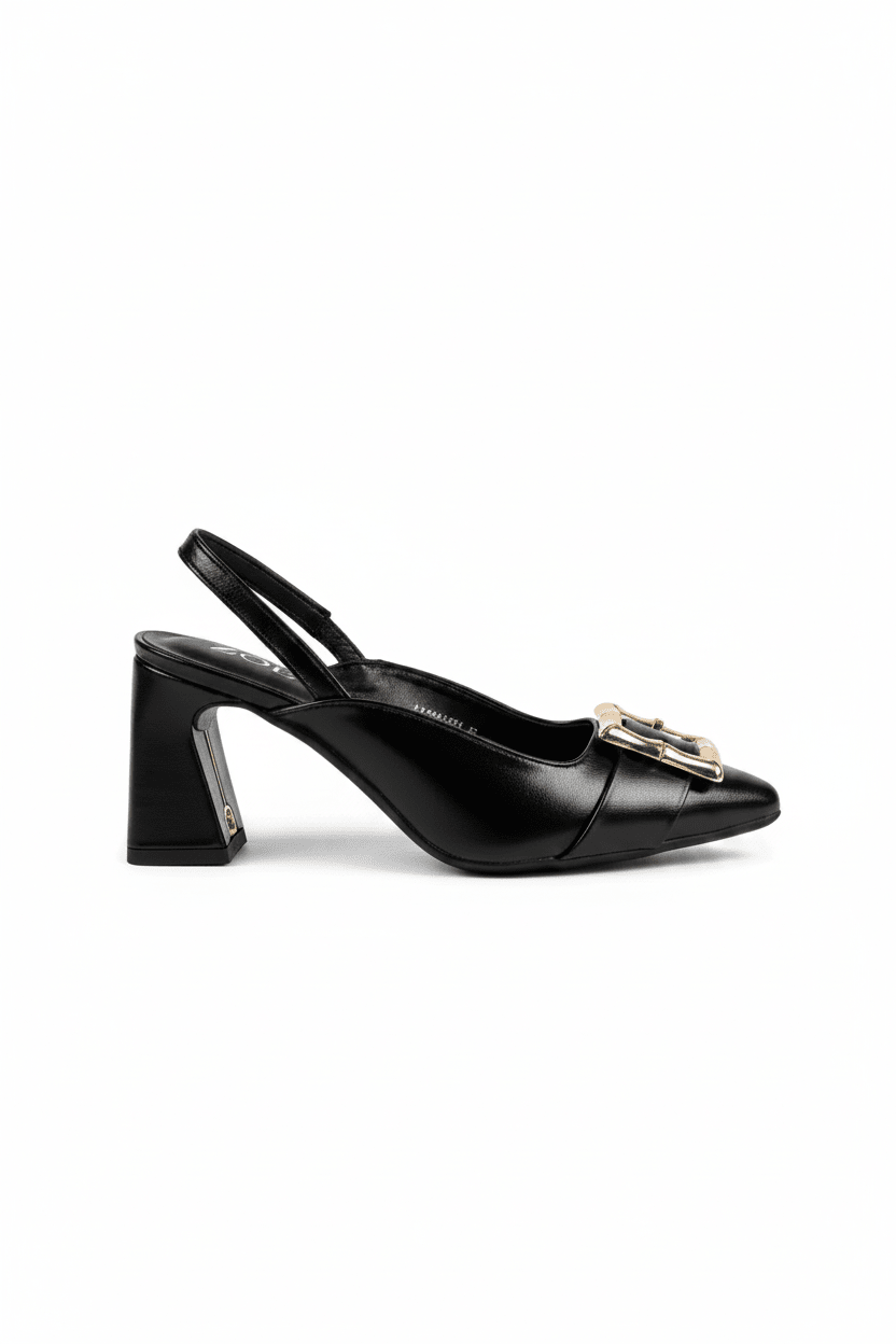 Tacones Negro 15019 Hebilla Slingback Ejecutivo Zoé Brand Costa Rica