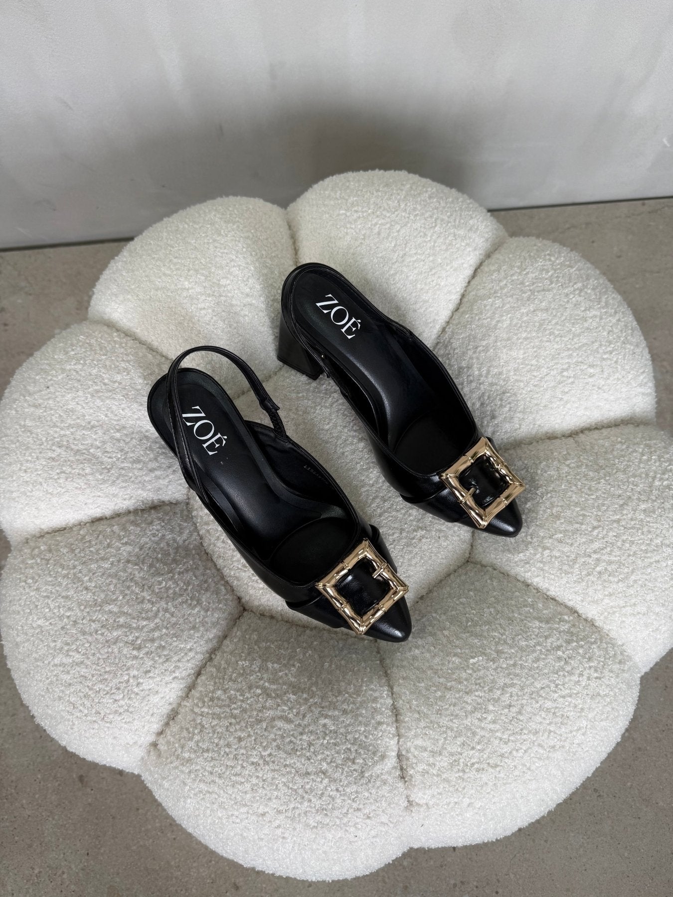 Tacones Negro 15019 Hebilla Slingback Ejecutivo Zoé Brand Costa Rica