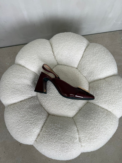Tacones Burdeos 15021 Hebilla Slingback Ejecutivo Zoé Brand Costa Rica