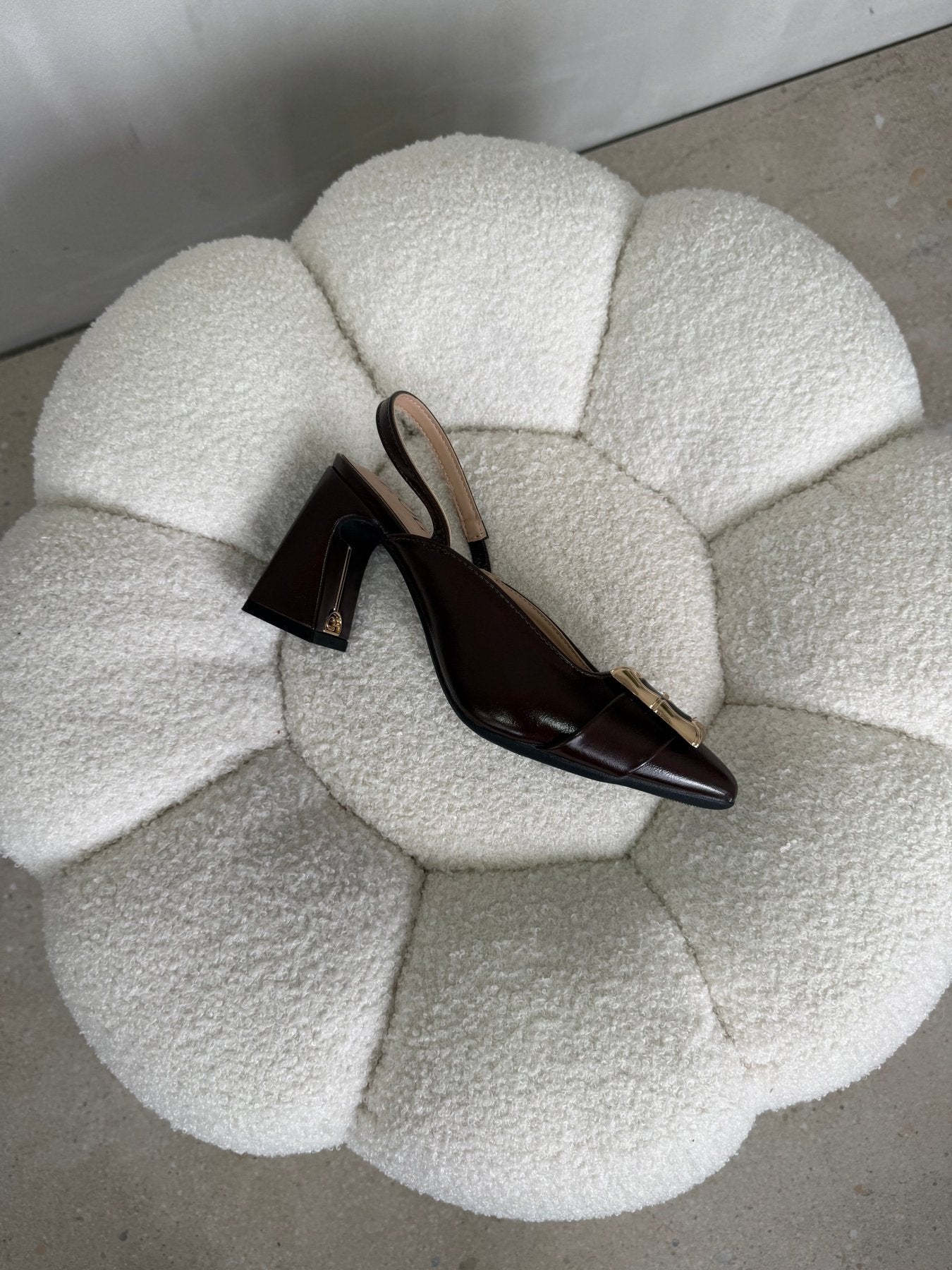 Tacones Café 15022 Hebilla Slingback Ejecutivo Zoé Brand Costa Rica
