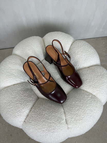 Tacones Burdeos 15049 Slingback Ejecutivo Zoé Brand Costa Rica
