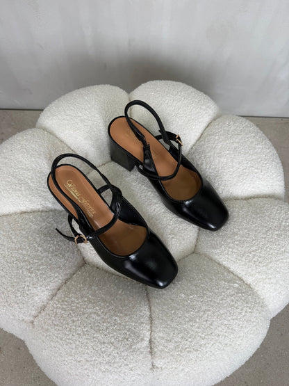 Tacones Negro 15051 Slingback Ejecutivo Zoé Brand Costa Rica