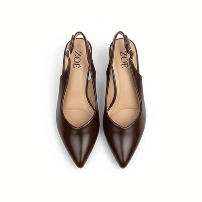 Tacones 15090 Tacón Medio Punta Fina Slingback de mujer Costa Rica - ZOÉ BRAND 2026 charol clásico