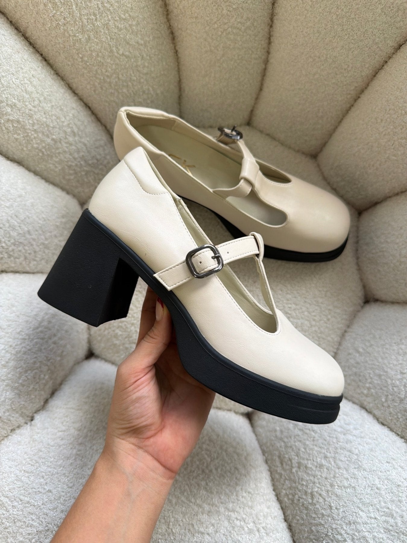 Tacones Blanco Plataforma 14514 Mary Jane Hebilla Ejecutivo de mujer Zoé Brand Costa Rica - ZOÉ BRAND 2025 bailarinas clásico