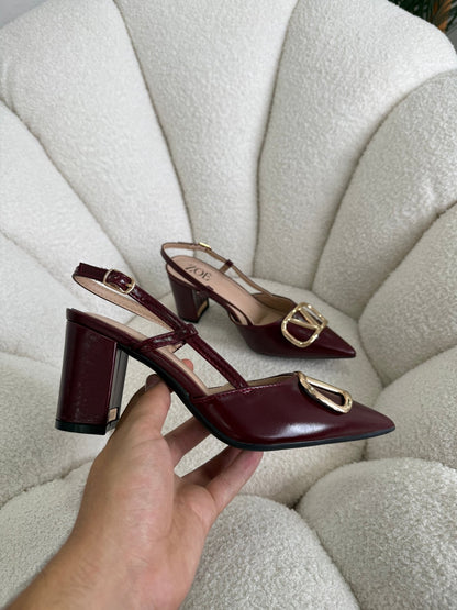 Tacones Burdeos 14998 Hebilla Slingback Ejecutivo de mujer Zoé Brand Costa Rica - ZOÉ BRAND 2026 burgundy disponible-35