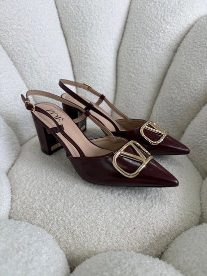 Tacones Burdeos 14998 Hebilla Slingback Ejecutivo de mujer Zoé Brand Costa Rica - ZOÉ BRAND 2026 burgundy disponible-35