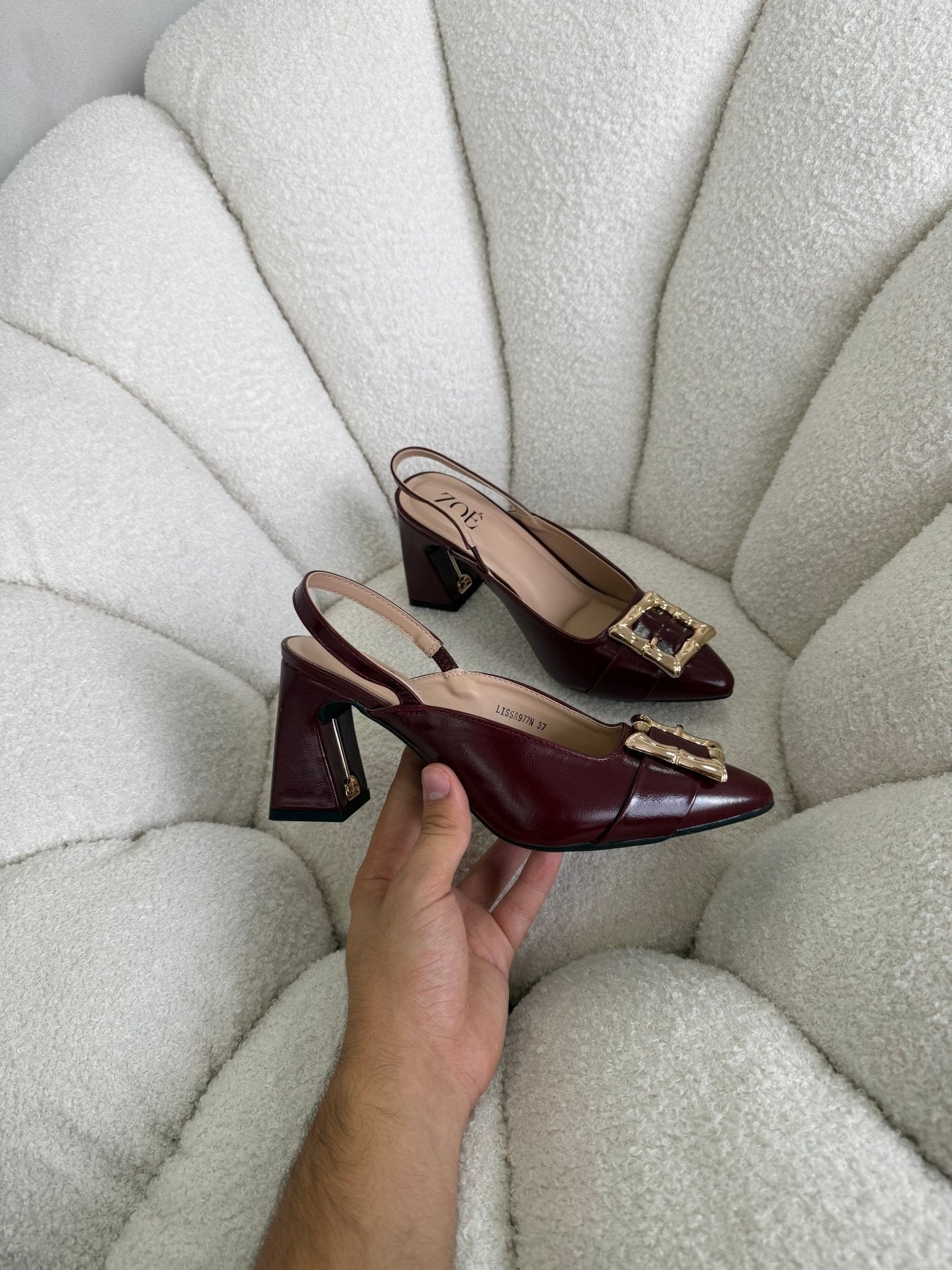Tacones Burdeos 15021 Hebilla Slingback Ejecutivo Zoé Brand Costa Rica - ZOÉ BRAND 2026 burgundy charol