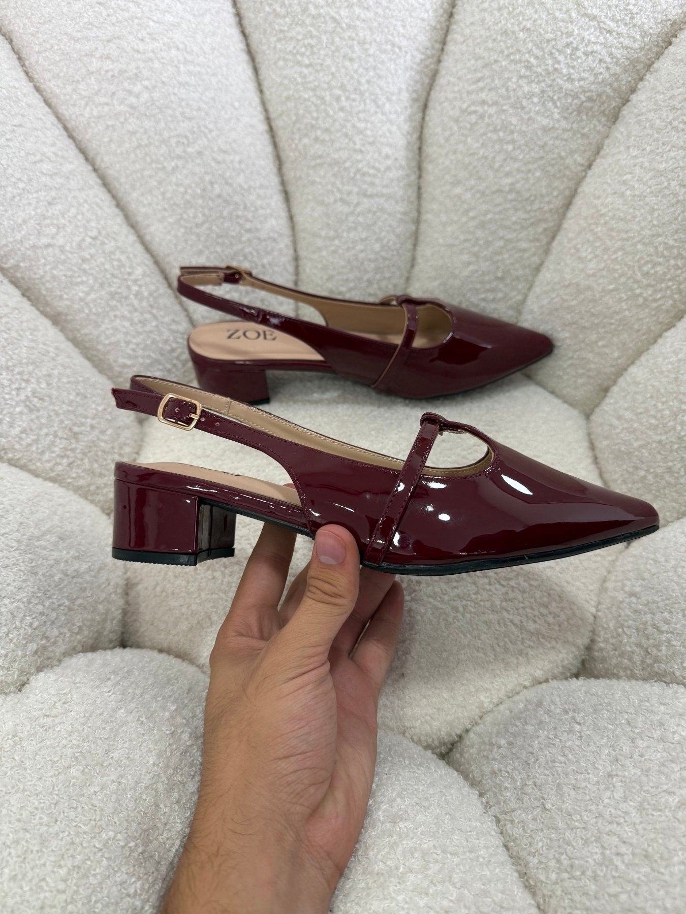 Tacones Burdeos Charol 15005 Hebilla Mary Jane Slingback Ejecutivo Zoé Brand Costa Rica - ZOÉ BRAND 2026 burgundy disponible-35