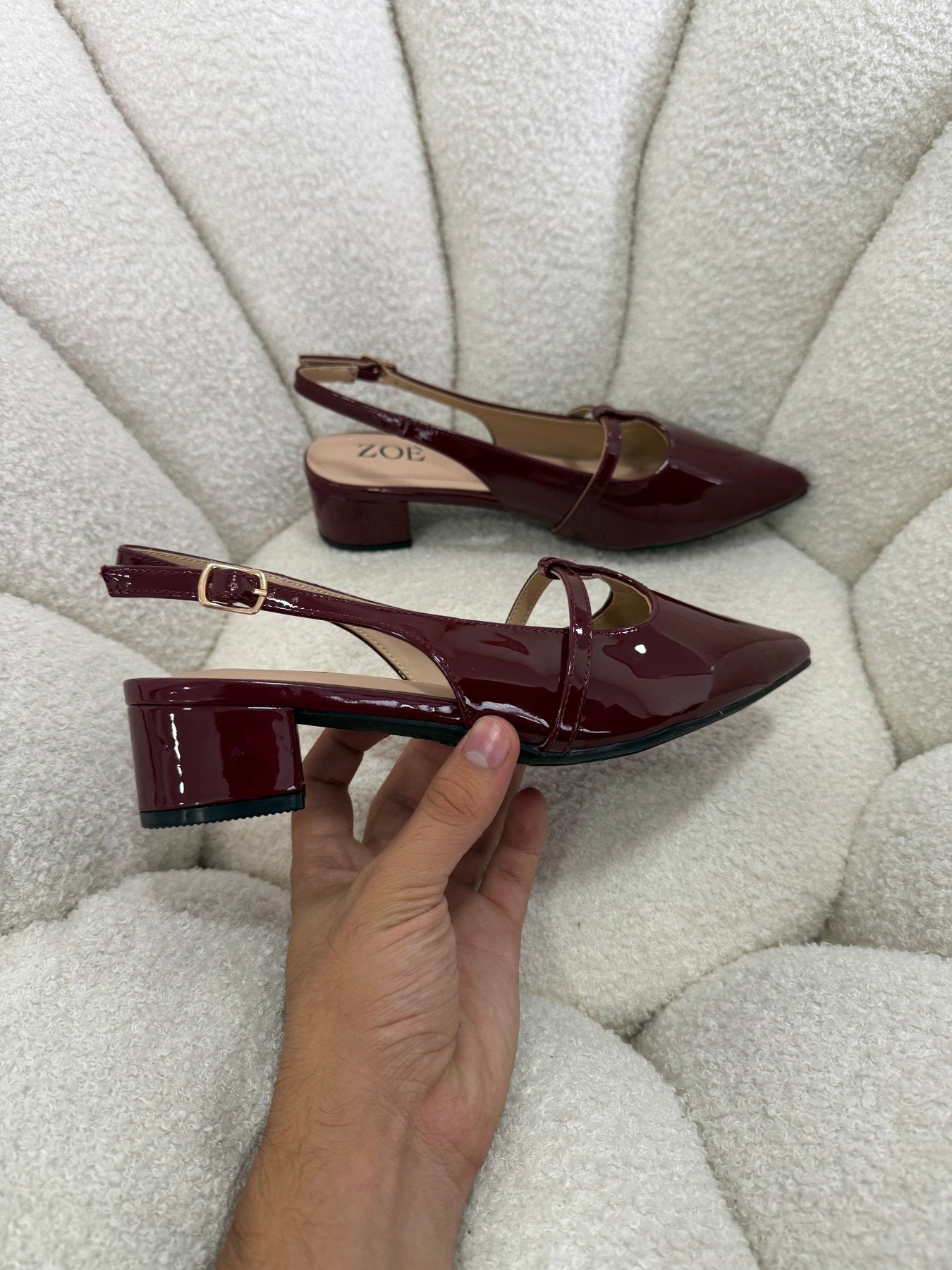 Tacones Burdeos Charol 15005 Hebilla Mary Jane Slingback Ejecutivo Zoé Brand Costa Rica - ZOÉ BRAND 2026 burgundy disponible-35