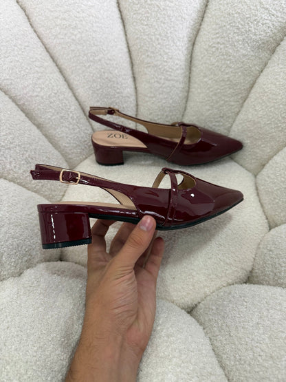 Tacones Burdeos Charol 15005 Hebilla Mary Jane Slingback Ejecutivo Zoé Brand Costa Rica - ZOÉ BRAND 2026 burgundy disponible-35