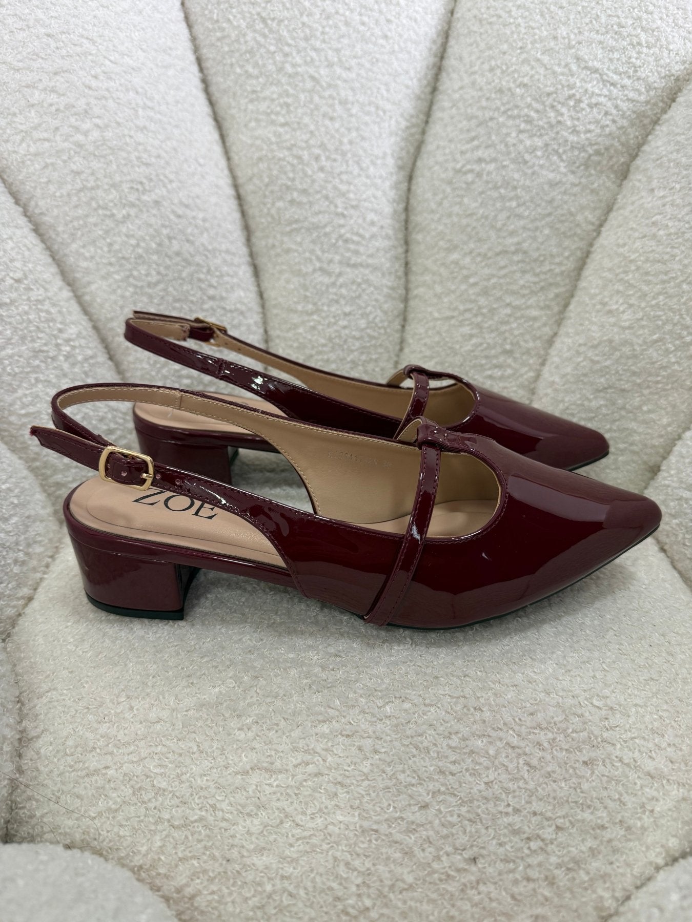 Tacones Burdeos Charol 15005 Hebilla Mary Jane Slingback Ejecutivo Zoé Brand Costa Rica - ZOÉ BRAND 2026 burgundy disponible-35