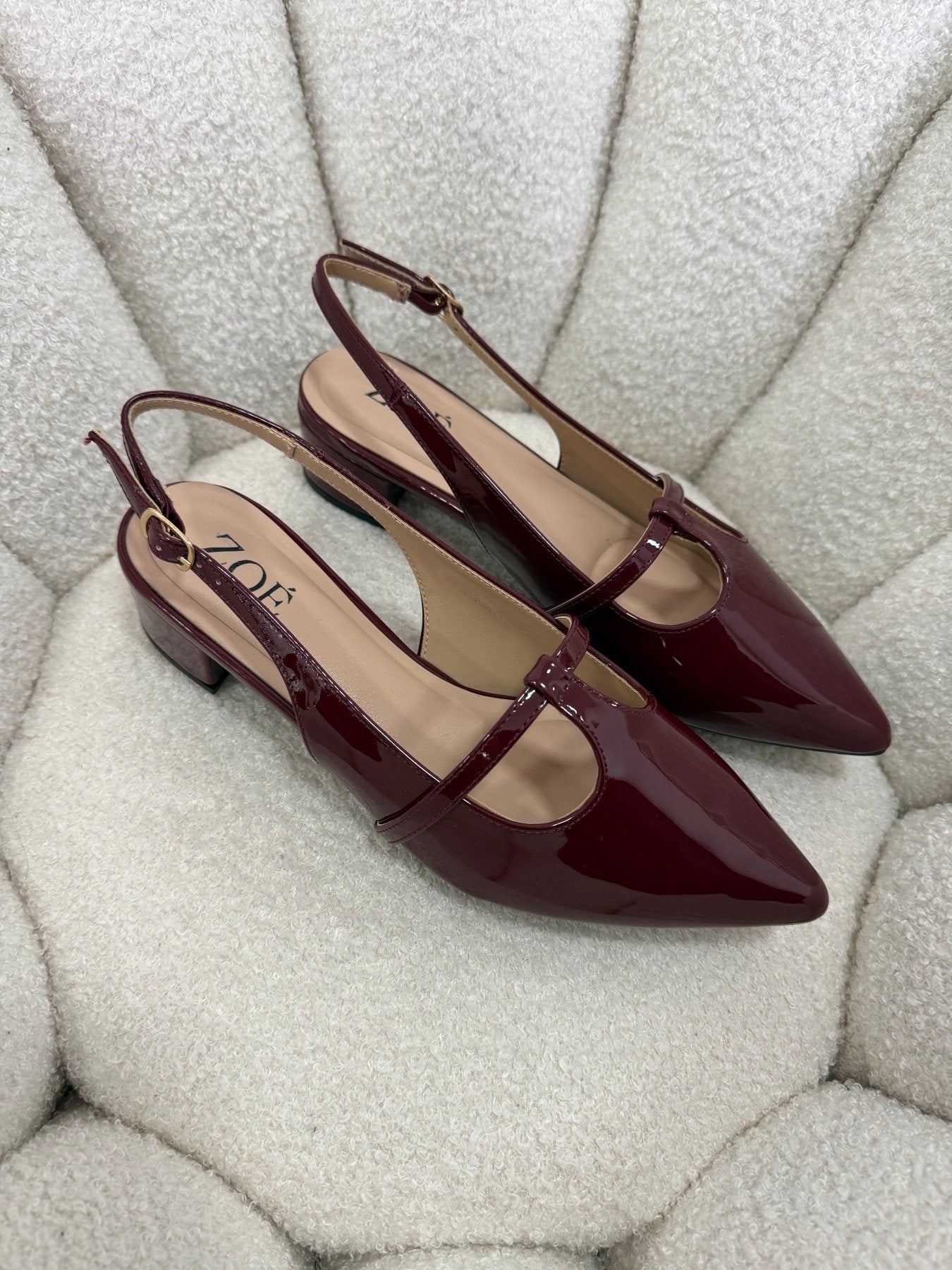 Tacones Burdeos Charol 15005 Hebilla Mary Jane Slingback Ejecutivo Zoé Brand Costa Rica - ZOÉ BRAND 2026 burgundy disponible-35