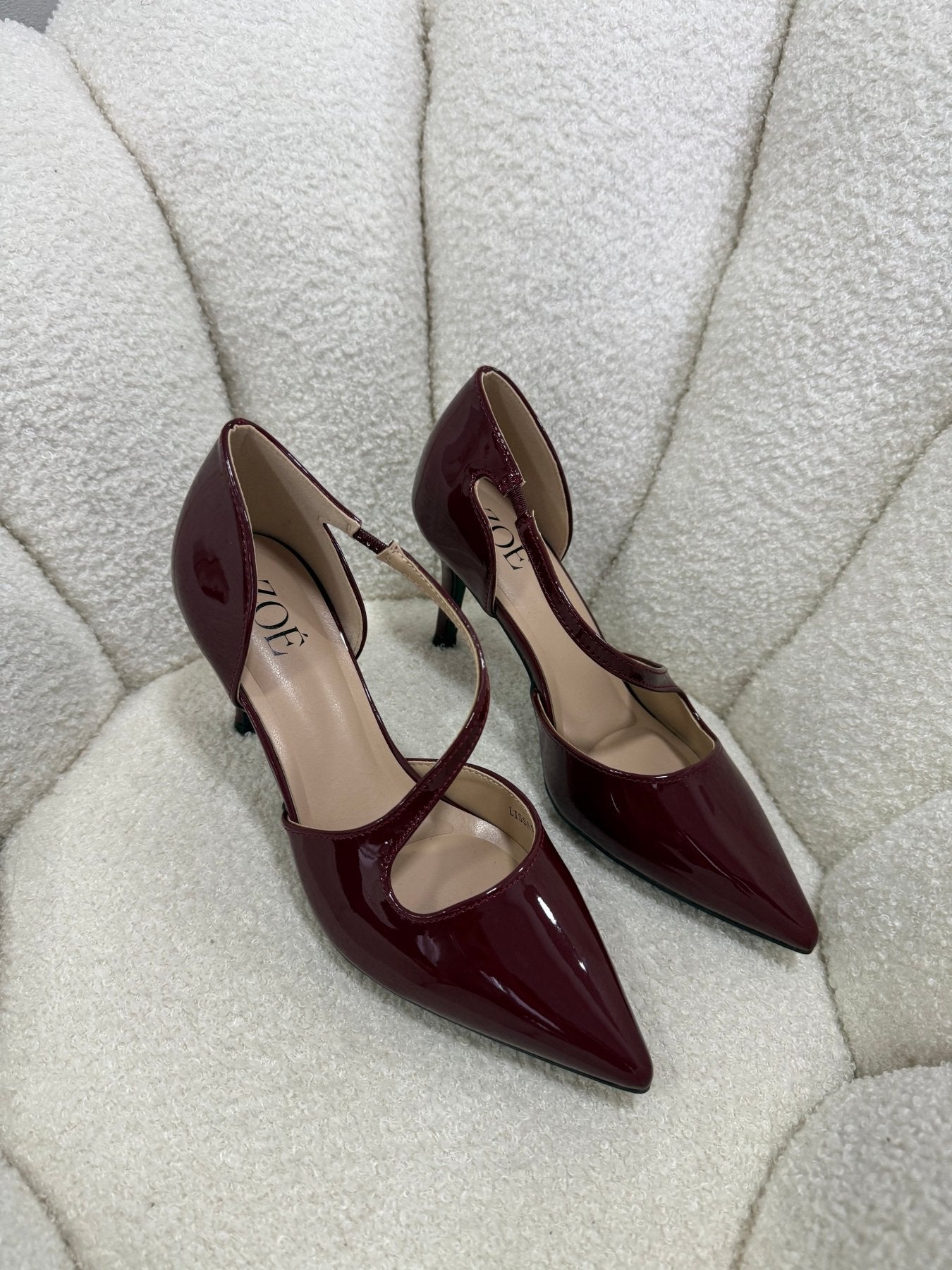 Tacones Burdeos Charol 15012 Stiletos Ejecutivo Zoé Brand Costa Rica - ZOÉ BRAND 2026 burgundy ejecutivo
