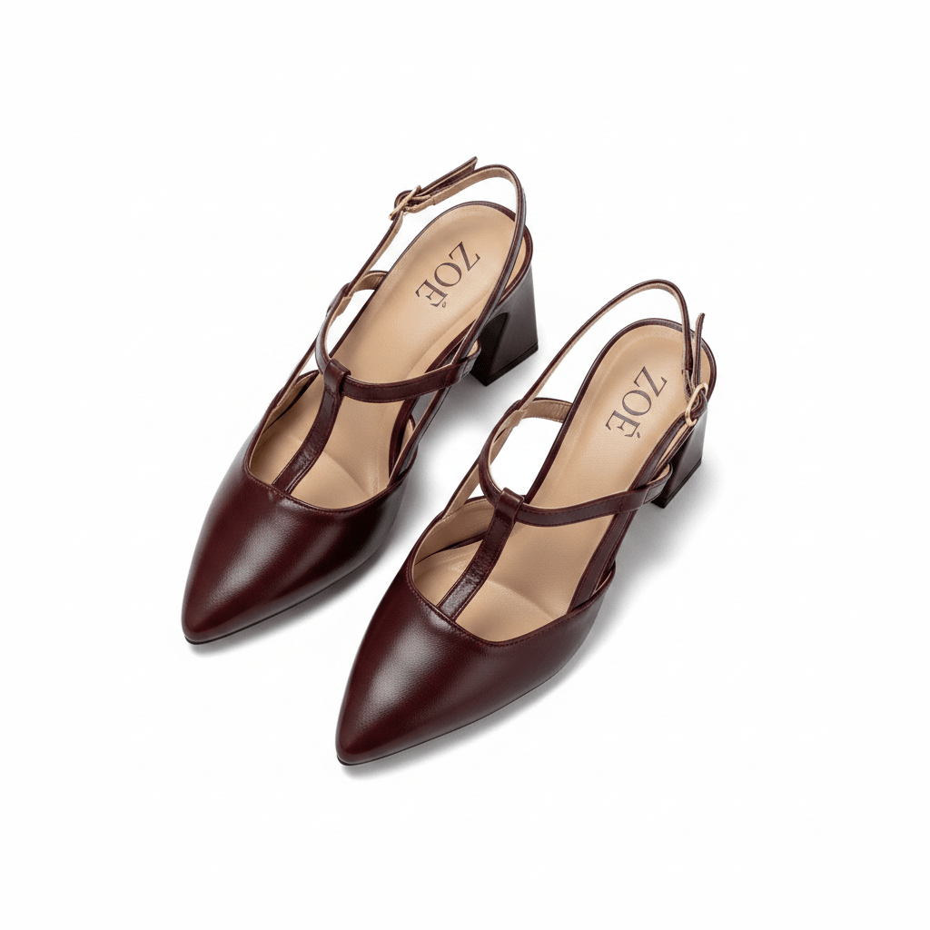 Tacones Burgundy Charol 15095 Hebilla Tacón Alto Punta Fina de mujer Costa Rica - ZOÉ BRAND 2026 burgundy clásico
