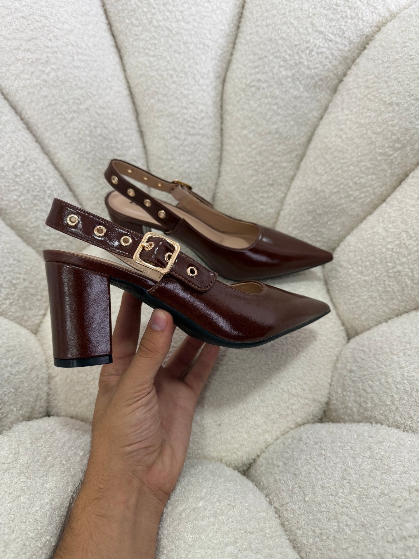 Tacones Café 15003 Hebilla Slingback Ejecutivo Zoé Brand Costa Rica - ZOÉ BRAND 2026 burgundy disponible-35