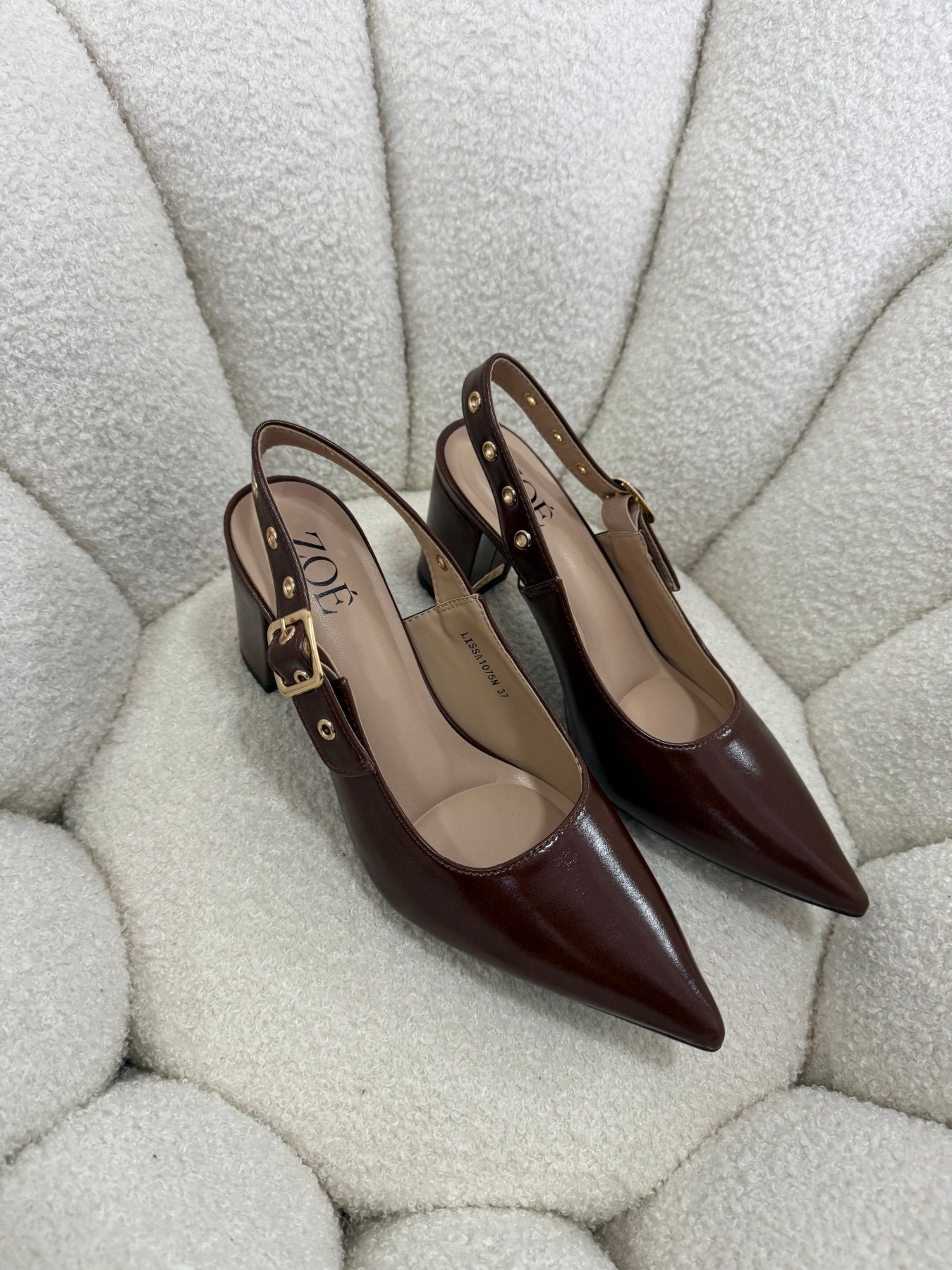 Tacones Café 15003 Hebilla Slingback Ejecutivo Zoé Brand Costa Rica - ZOÉ BRAND 2026 burgundy disponible-35