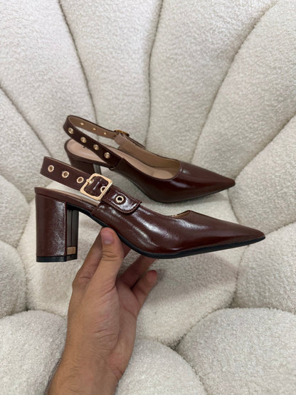 Tacones Café 15003 Hebilla Slingback Ejecutivo Zoé Brand Costa Rica - ZOÉ BRAND 2026 burgundy disponible-35