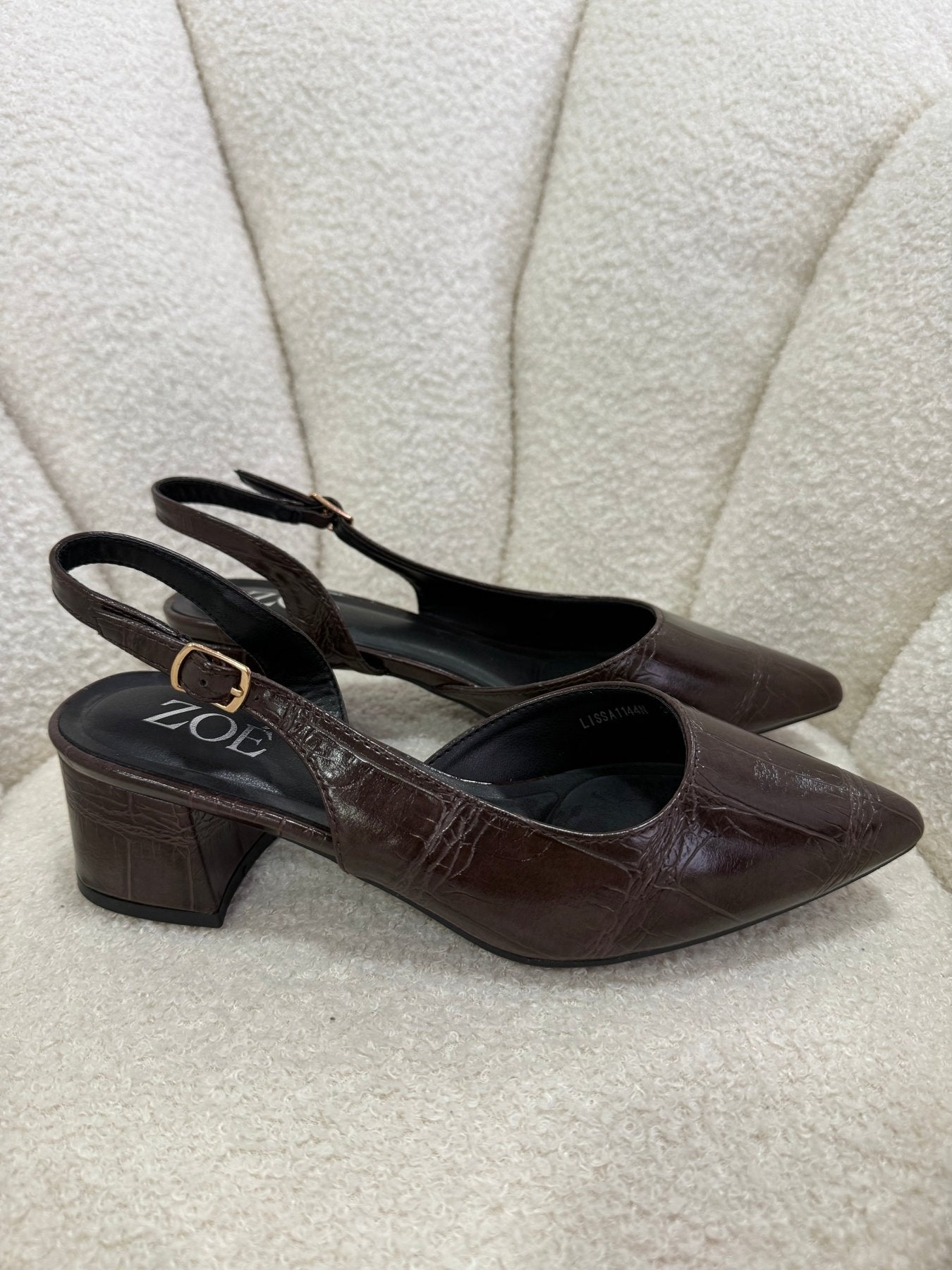 Tacones Café 15009 Hebilla Slingback Animal Print Ejecutivo Zoé Brand Costa Rica - ZOÉ BRAND 2026 ejecutivo MOCCA