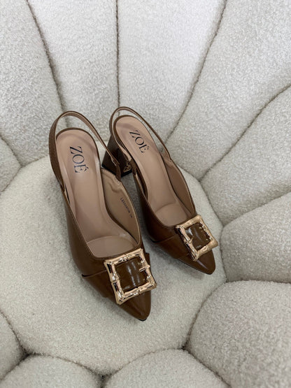 Tacones Café 15020 Hebilla Slingback Ejecutivo Zoé Brand Costa Rica - ZOÉ BRAND 2026 charol disponible-35