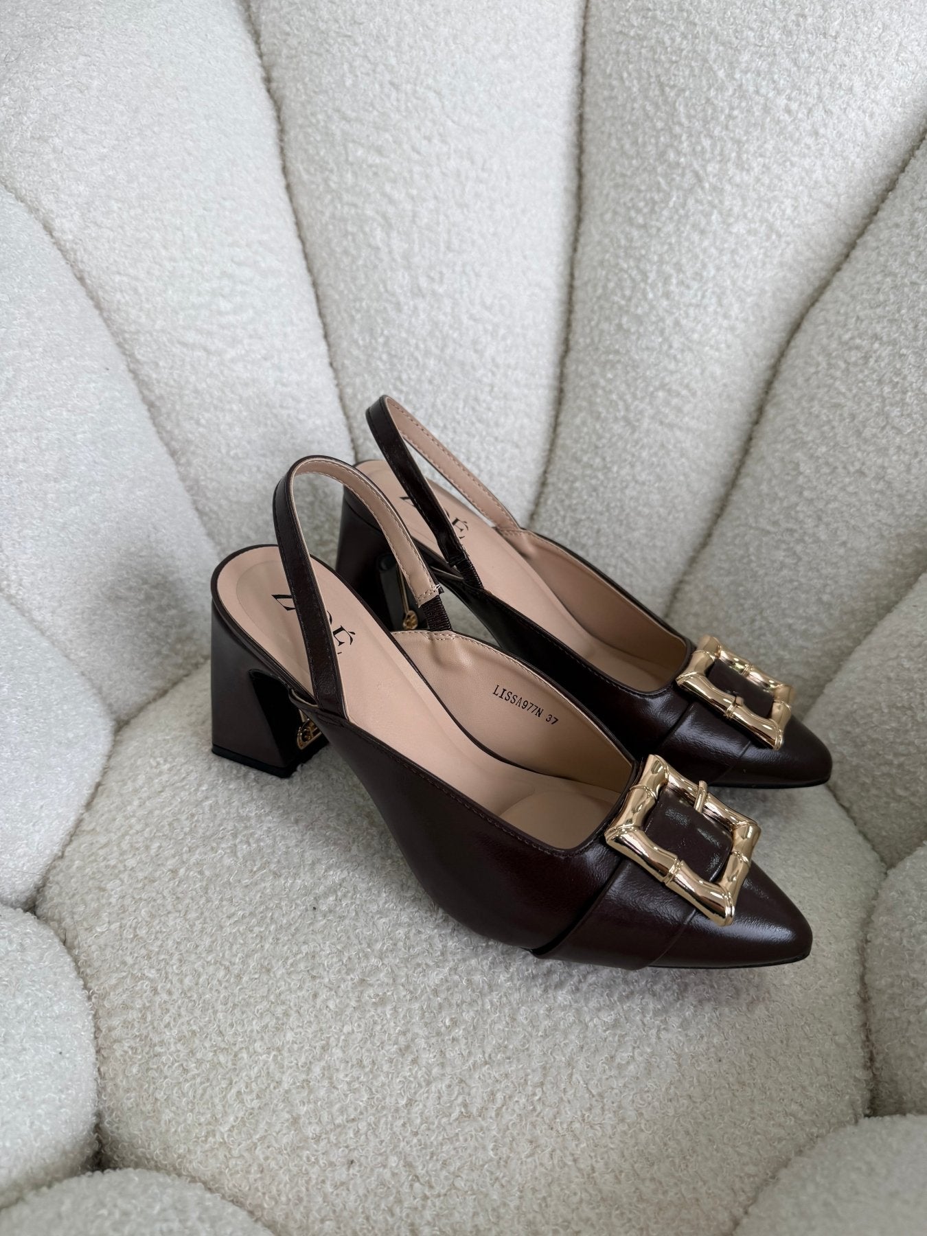 Tacones Café 15022 Hebilla Slingback Ejecutivo Zoé Brand Costa Rica - ZOÉ BRAND 2026 charol disponible-35