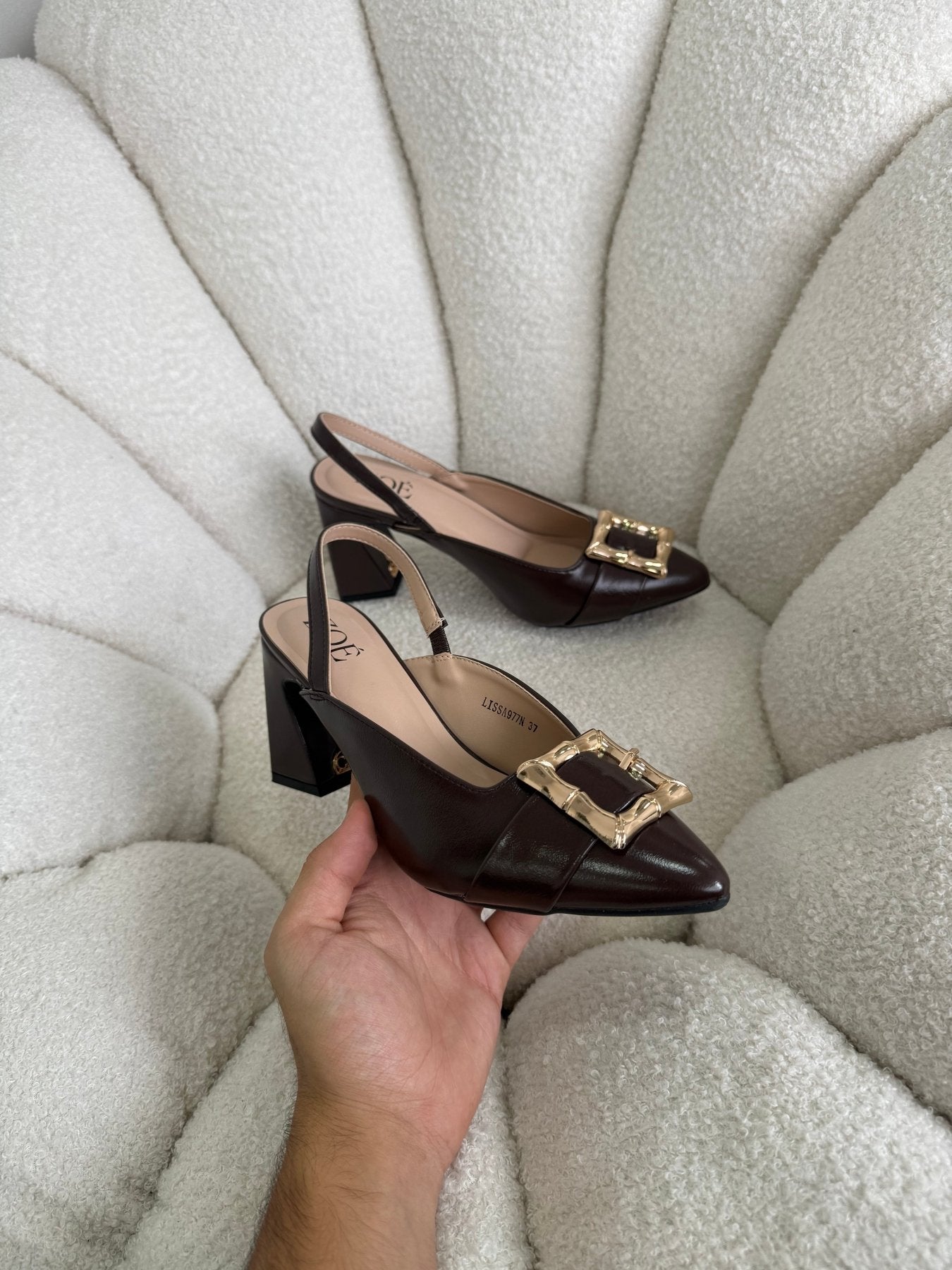 Tacones Café 15022 Hebilla Slingback Ejecutivo Zoé Brand Costa Rica - ZOÉ BRAND 2026 charol disponible-35