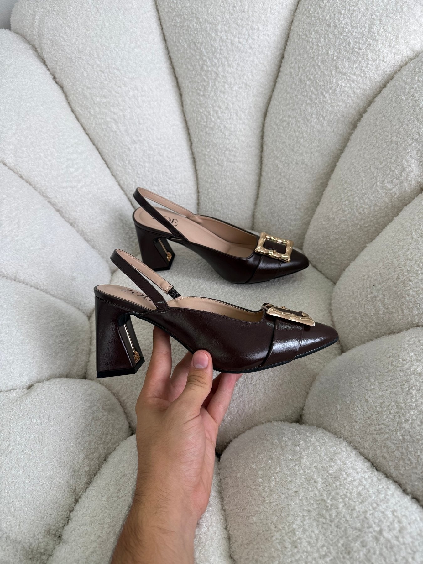 Tacones Café 15022 Hebilla Slingback Ejecutivo Zoé Brand Costa Rica - ZOÉ BRAND 2026 charol disponible-35